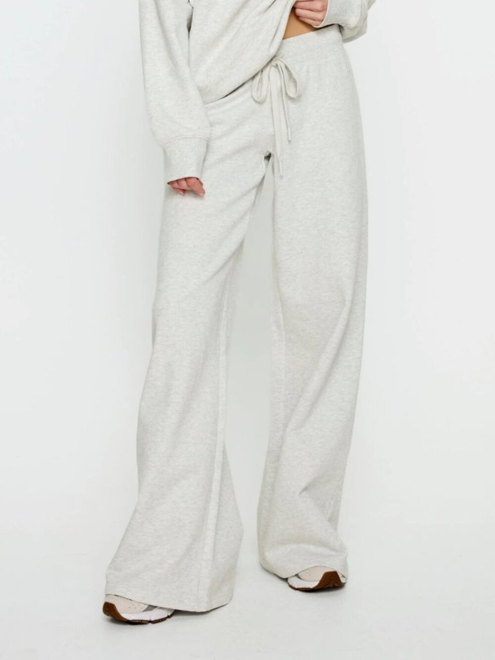 Princess Polly Dodie Wide Leg Pants Grey Marle Size 8 - Picture 2 of 4